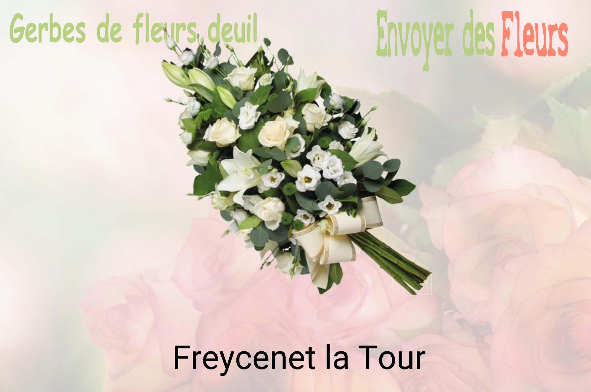 Gerbe de fleurs de deuil livrée à Freycenet-la-Tour